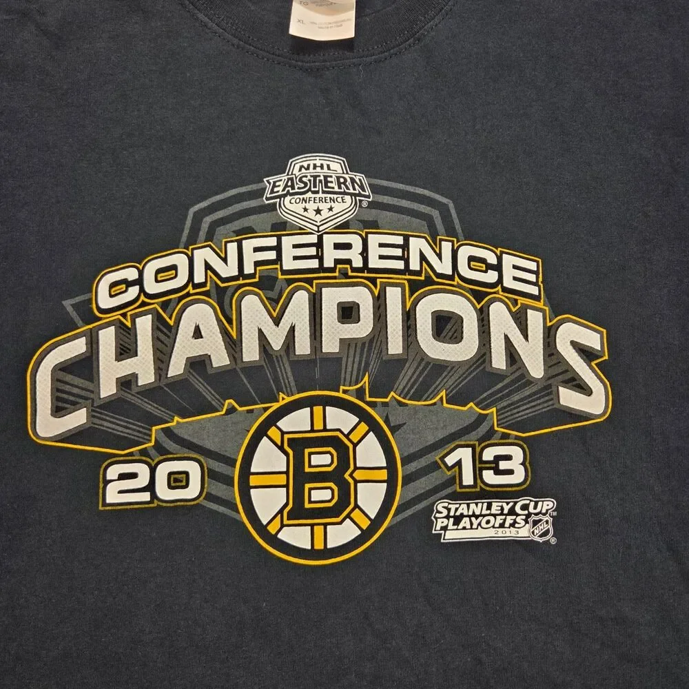 2013 Boston Bruins Eastern Conference Champions T Shirt XL Gildan NHL Hockey